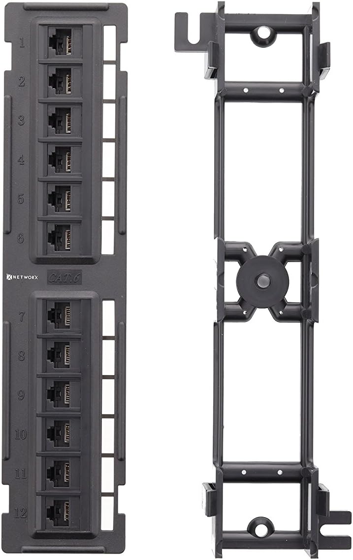 Networx Wallmount 12 Port Network Patch Panel (Cat6 Patch Panel / RJ45 Patch Panel) for Gigabit Network Switch, 10-Gigabit CAT 6 Compatible - Image 3
